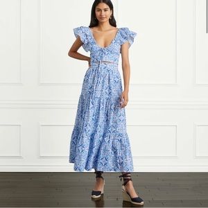 Hill House Alexa Top and Camilla Skirt in Blue Mosaic Size XS